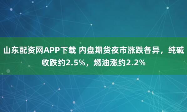 山东配资网APP下载 内盘期货夜市涨跌各异，纯碱收跌约2.5%，燃油涨约2.2%